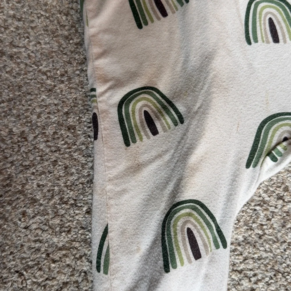 Kyte Baby Green and White Rainbow Kids One Piece